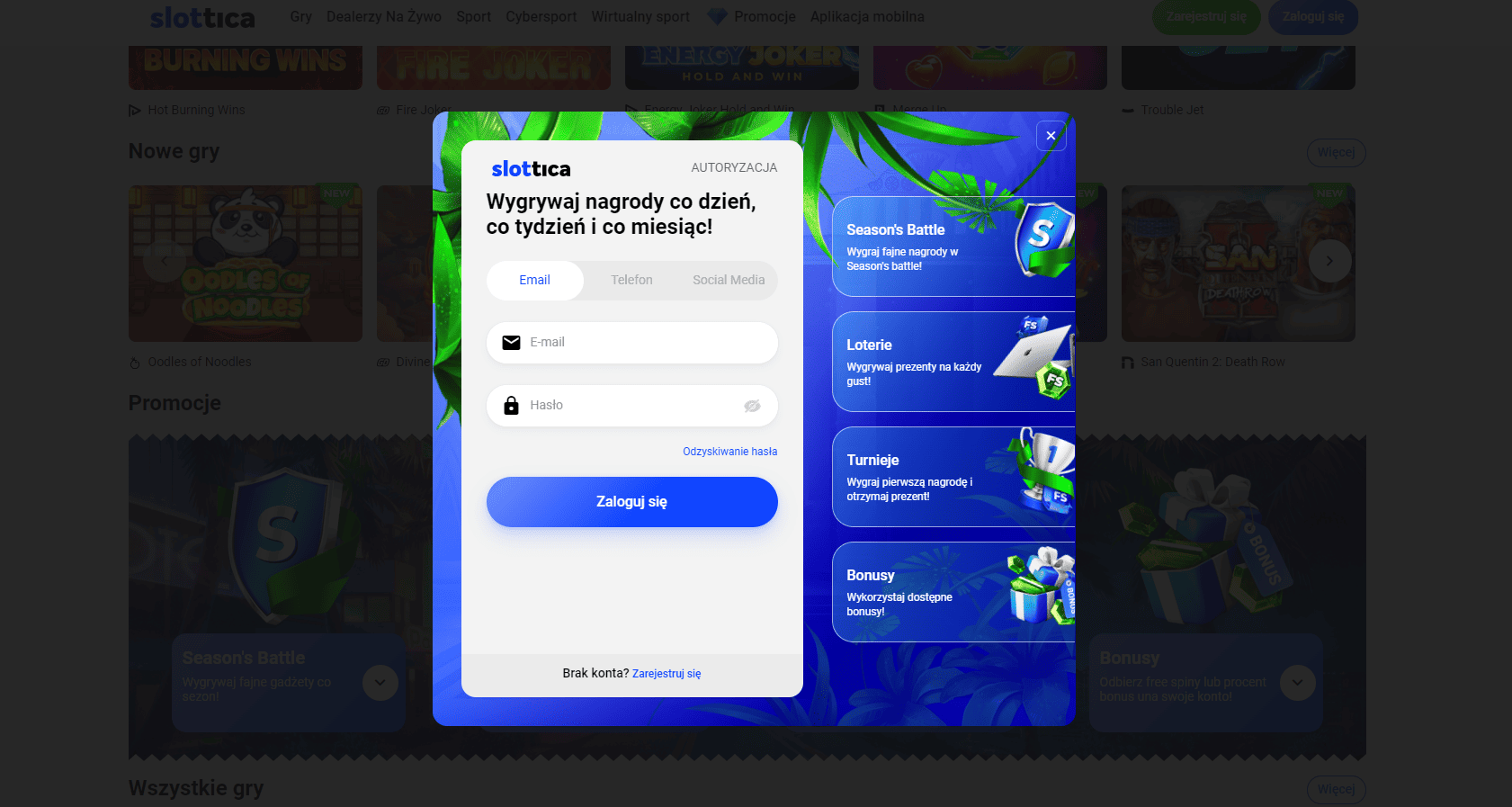 Slottica login do cassino slottica